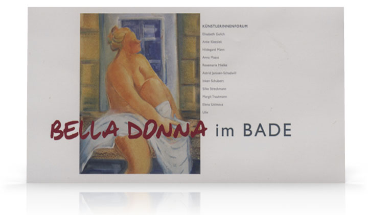 Einladungskarte zur Ausstellung Bella Donna im Bad in Bad Oldesloe