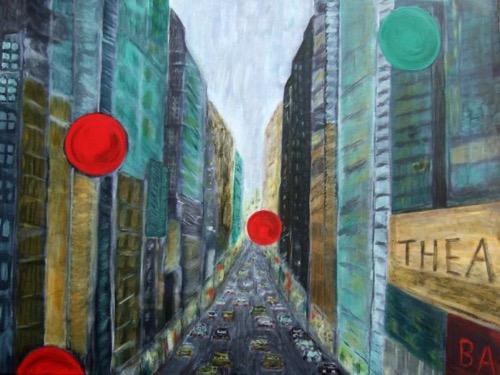 Marlies Falk - Ich träum`von Manhattan - Acryl 2008