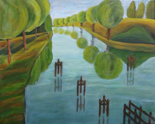 Theodora Schmidt - Kanal - Acryl 2008