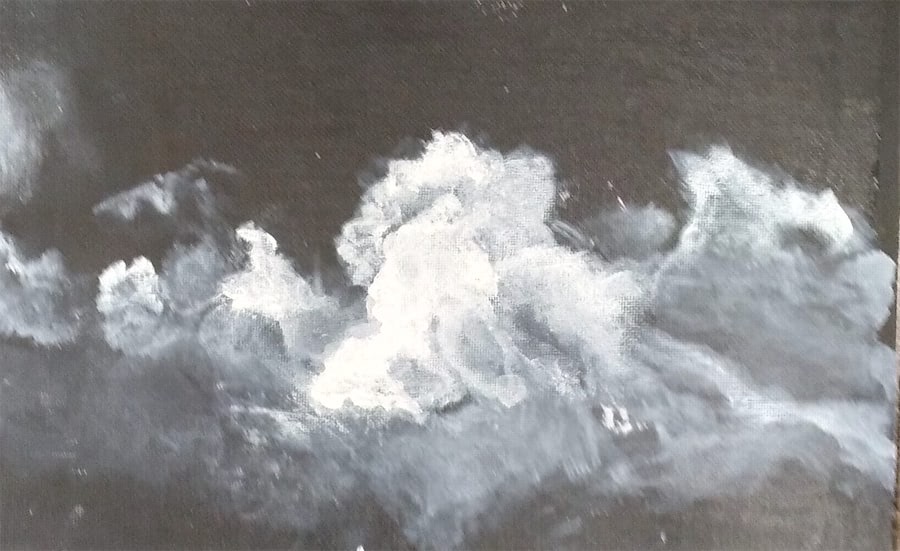 Vorarbeiten auf Malpappe