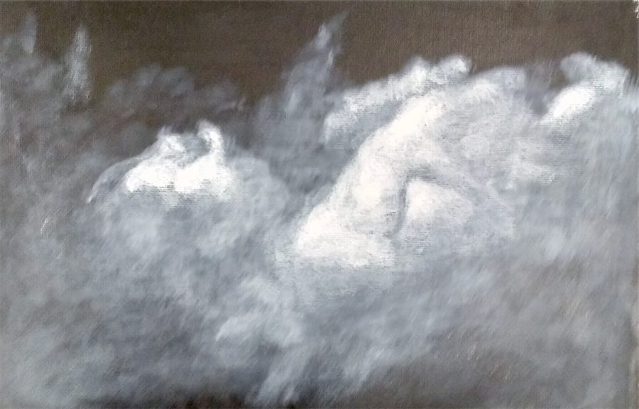 Vorarbeiten auf Malpappe