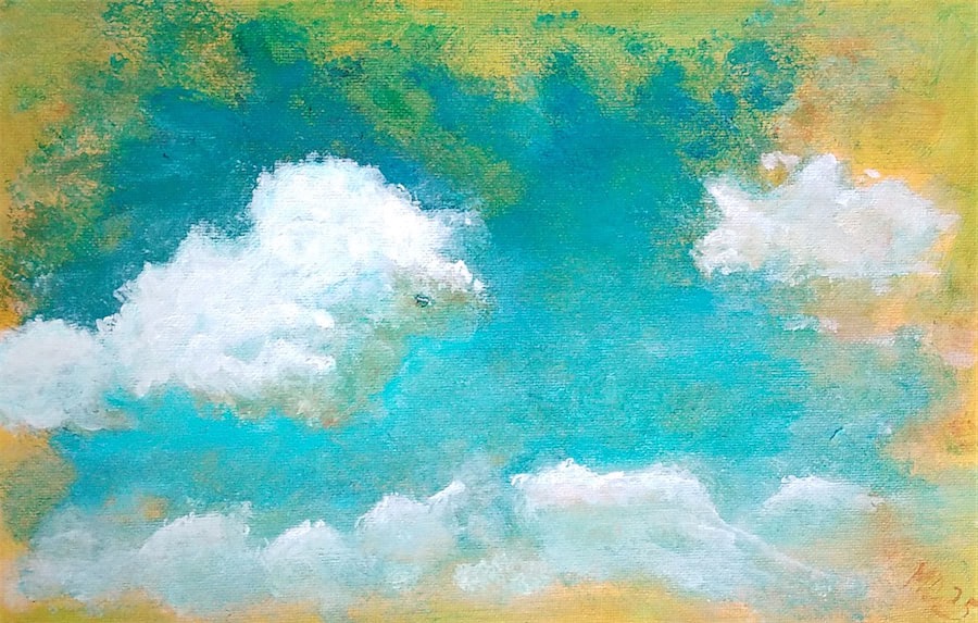 Vorarbeiten auf Malpappe