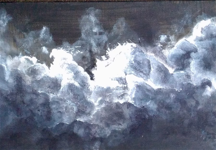 Vorarbeiten auf Malpappe