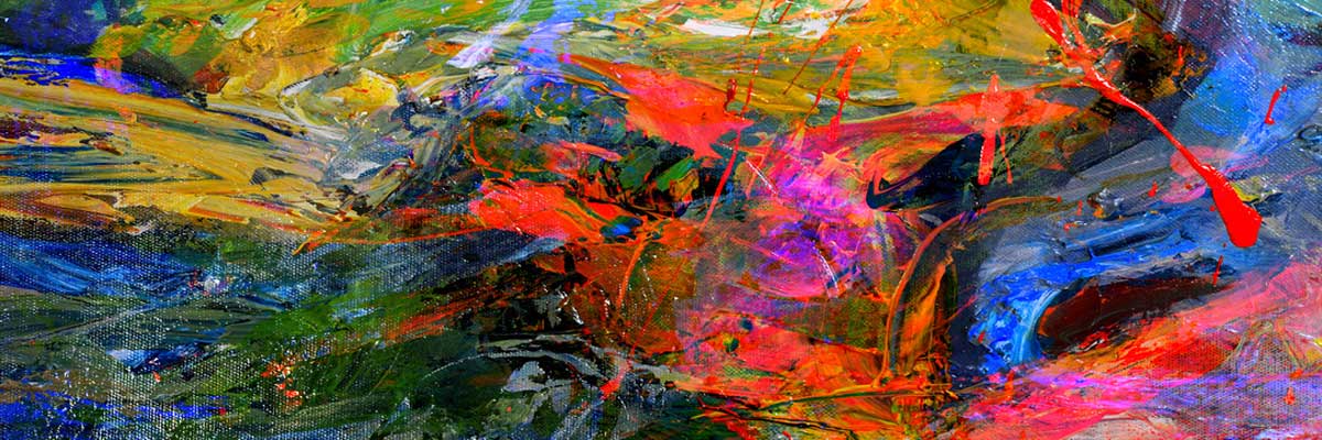 Bunte Farben auf einer Palette