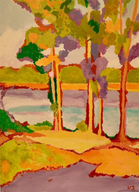 Bild gemalt von VHS Kursteilnehmerin