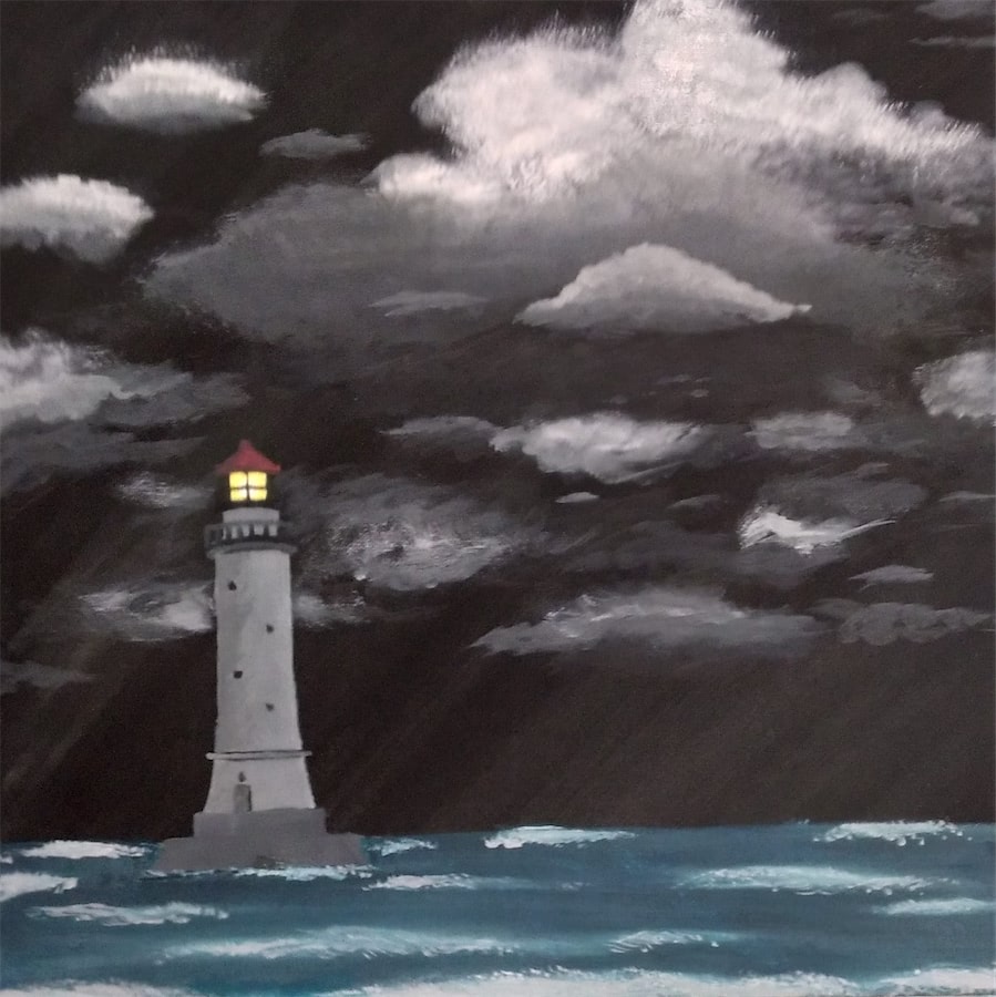 Frisch gemaltes Bild aus dem Malkurs